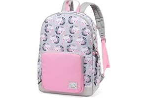 VASCHY Kids backpacks, Cute Lightweight Water Resistant Preschool Backpack for Boys and Girls Chest Strap