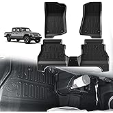 TripleAliners Truck Mat Compatible with 2020-2026 Jeep Gladiator JT Accessories, Floor Mats Heavy Duty Custom Fit All Weather Protection TPE Pickup Liner