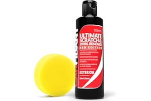 Carfidant Red Car Scratch Remover - Ultimate Scratch and Swirl Remover for Red Color Paints - Polish & Paint Restorer - Easily Repair Paint Scratches, Scratches, Water Spots! Car Buffer Kit