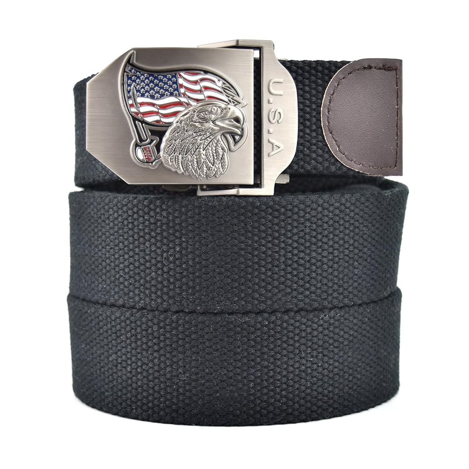 Men's Canvas  Belt Military Style With Nickel Free Buckle & 50" Long