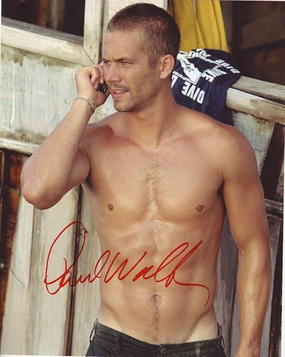 Paul Walker Autograph Signed 8 x 10 Photo Amazon.co.uk Kitchen & Home
