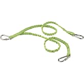 Ergodyne Squids 3311 Tool Lanyard with Twin Legs and Stainless Steel Locking Carabiners, 15 Pounds