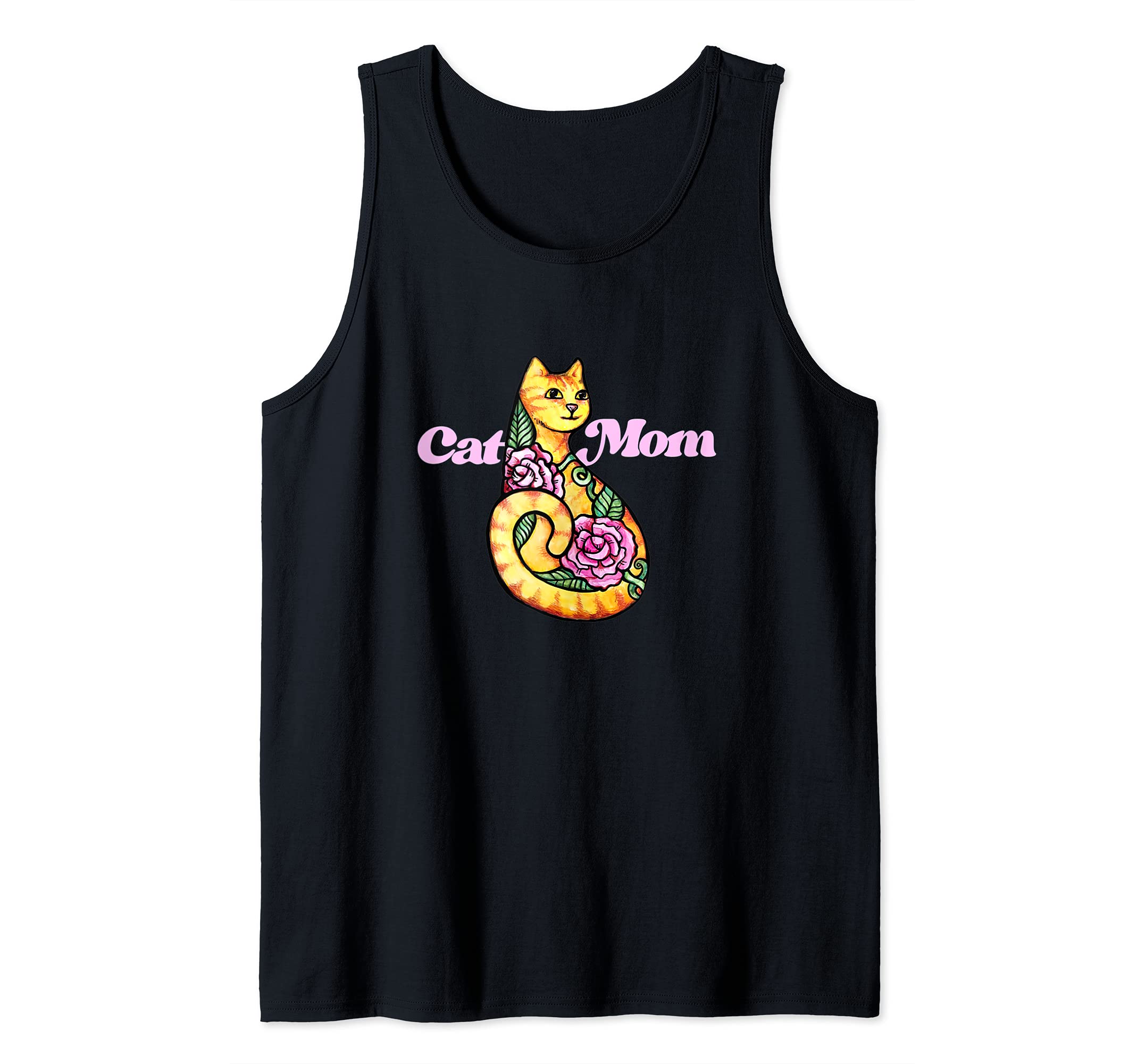 Cat Mom funny cat person design cat people humor Tank Top