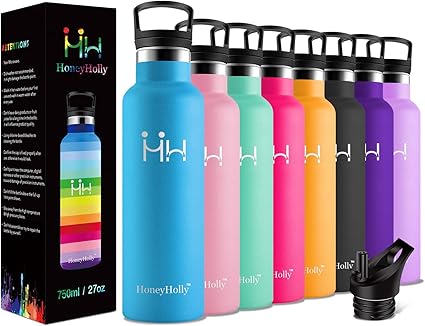 Amazon Honeyholly 魔法瓶 水筒 ステンレスボトル 真空断熱 保温保冷 二重構造 男女兼用 子供用 直飲み水筒 1000ml 大容量 ウォーターボトル スポーツボトル アウトドア軽い コップ 登山 自転車釣り ジョギング ランニング Honeyholly 水筒 マグボトル