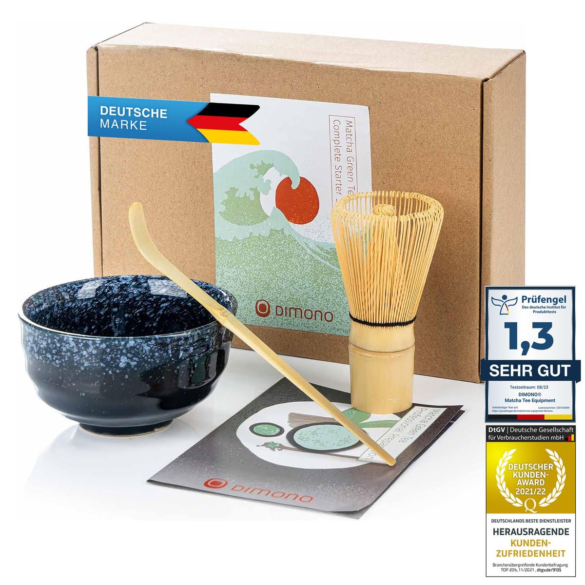 Original Matcha Tea Set with Matcha Bowl, Bamboo Whisk & Dosing Spoon - The Tea Ceremony Gift Set