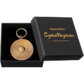 ElectricWise Brass Cymbal Keychain Christmas Ornament, Unique Drummer Gifts for Men, Cool Drum Accessories &amp; Percussion Gift, Durable 2 Inch Brass Keychain with Black Gift Box, Music Lover Collectible
