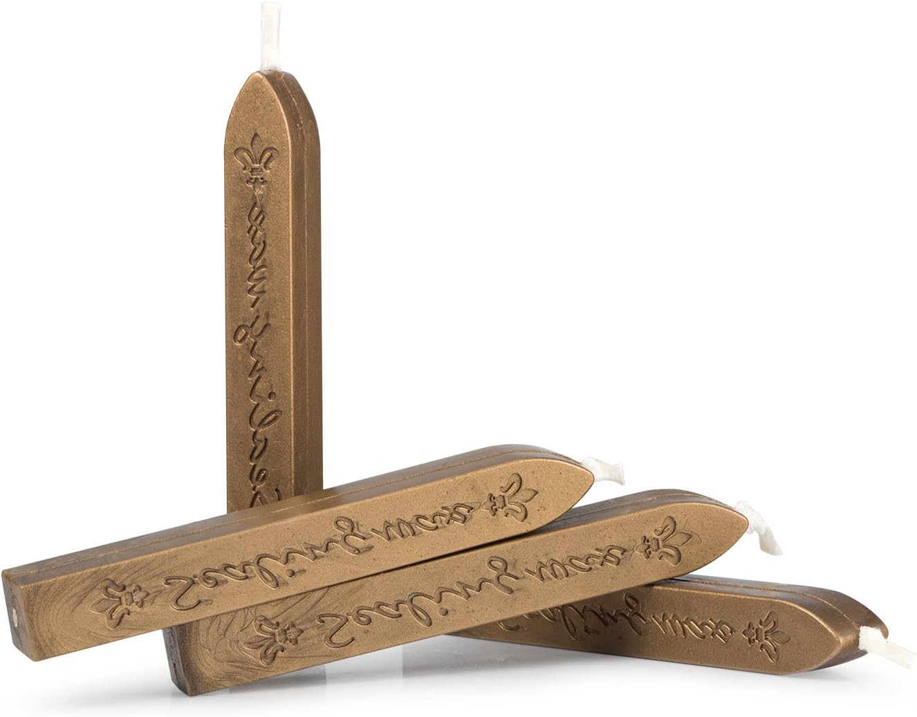 Mceal Sealing Wax Stick with Wick Flower De Luce of France Retro 10 Pieces Pack(Peanut Brown) - Image 3