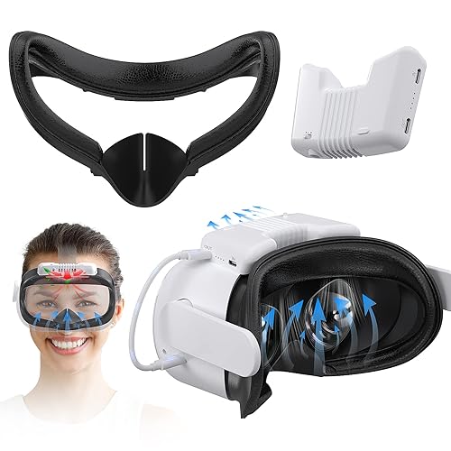 VR Cooling Fan for Oculus Quest 2/Quest Elite Accessories,3 wind