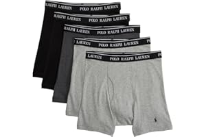 Polo Ralph Lauren Men's Classic Fit Cotton Boxer Briefs 5 Pack