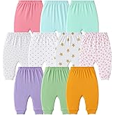 Hakochia Baby Pants for Boys & Girls: 100% Cotton, Soft, Comfy, Ample Diaper Room 0-36 Months