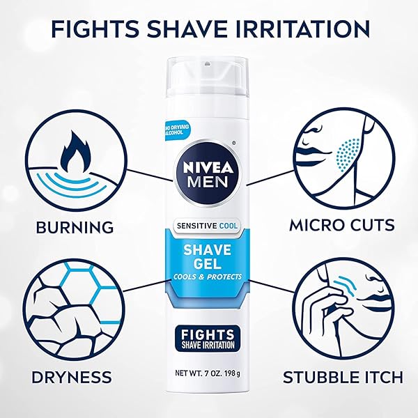NIVEA FOR MEN SENSITIVE COOLING SHAVING GEL 7 OZ