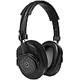 Master & Dynamic MH40 Over-Ear Headphones with Wire - Noise Isolating with Mic Recording Studio Headphones with Superior Sound Black Metal/Black Leather