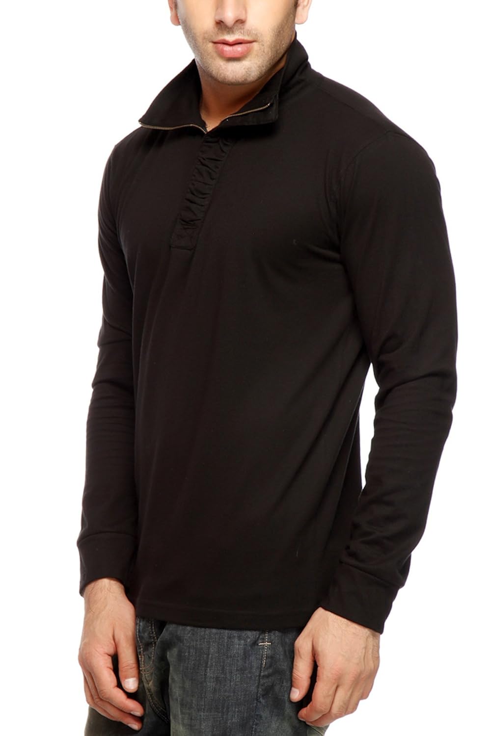 gritstones men's plain slim fit t-shirt