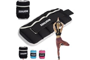 ZERUIDM Adjustable Ankle Weights for Women Men Kids 1 Pair 5 6 8 10 Lbs Leg Arm Wrist Weight Straps for Yoga, Walking, Running, Aerobics, Pilates