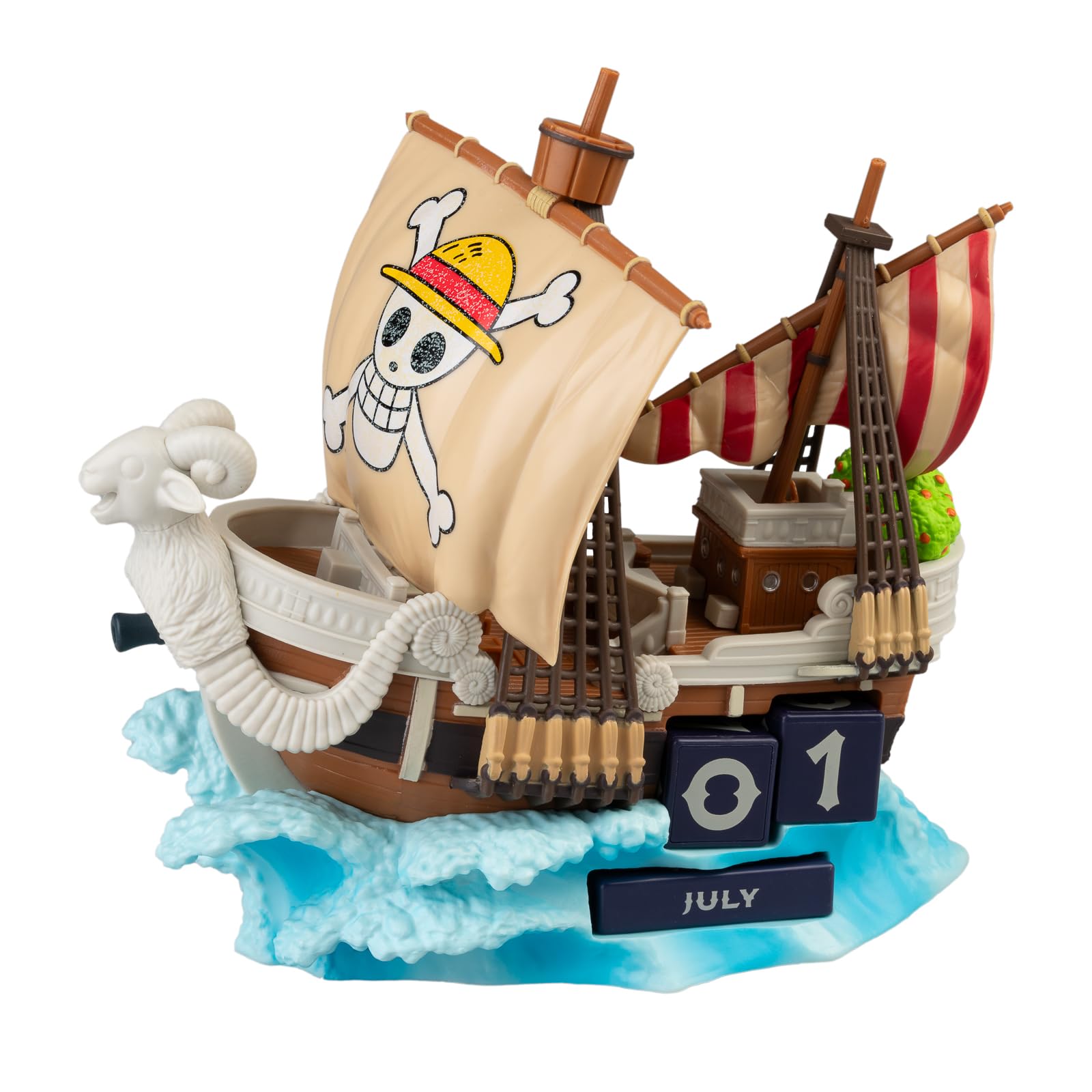 Photo 1 of **MINOR DAMAGE** One Piece Going Merry Ship Figure – Anime Collectible Desk Calendar – One Piece Decor & Gifts for Anime Fans – Official Merchandise