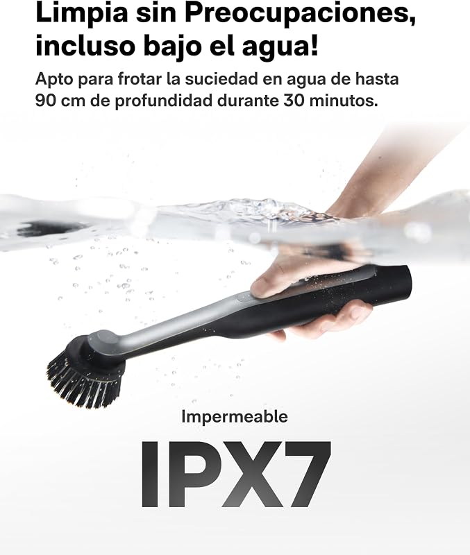 Escovas elétricas para limpeza doméstica com varinha™, escova recarregável para limpeza de juntas com 12 cabeças de escova, escova IPX7 Total Waterproof para limpeza de juntas para casas de banho, cozinha, azulejos, fissuras