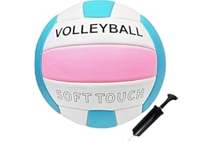 ABAJI Volleyball Official Size Soft Surface Training Practice Indoor Outdoor Gift for Kids Come with Pump Needle