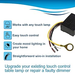 HQRP LO-ME-HI-Off Touch Light Switch Table Lamp