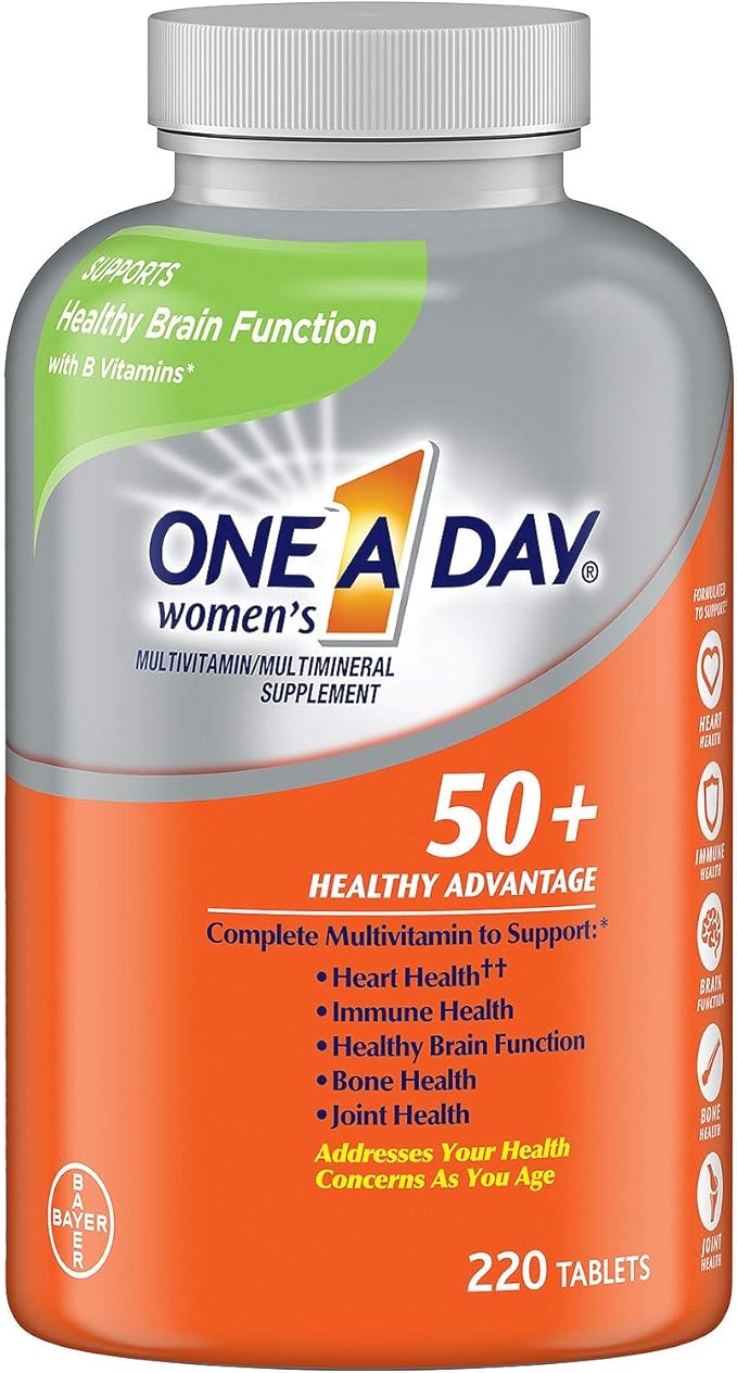 One A Day Women's 50+ Advantage Multivitamins, New Larger Size of 220