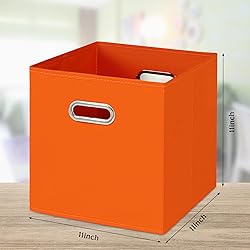 STOREONE 13 Inch Cube Organizer Bins ,Black Fabric
