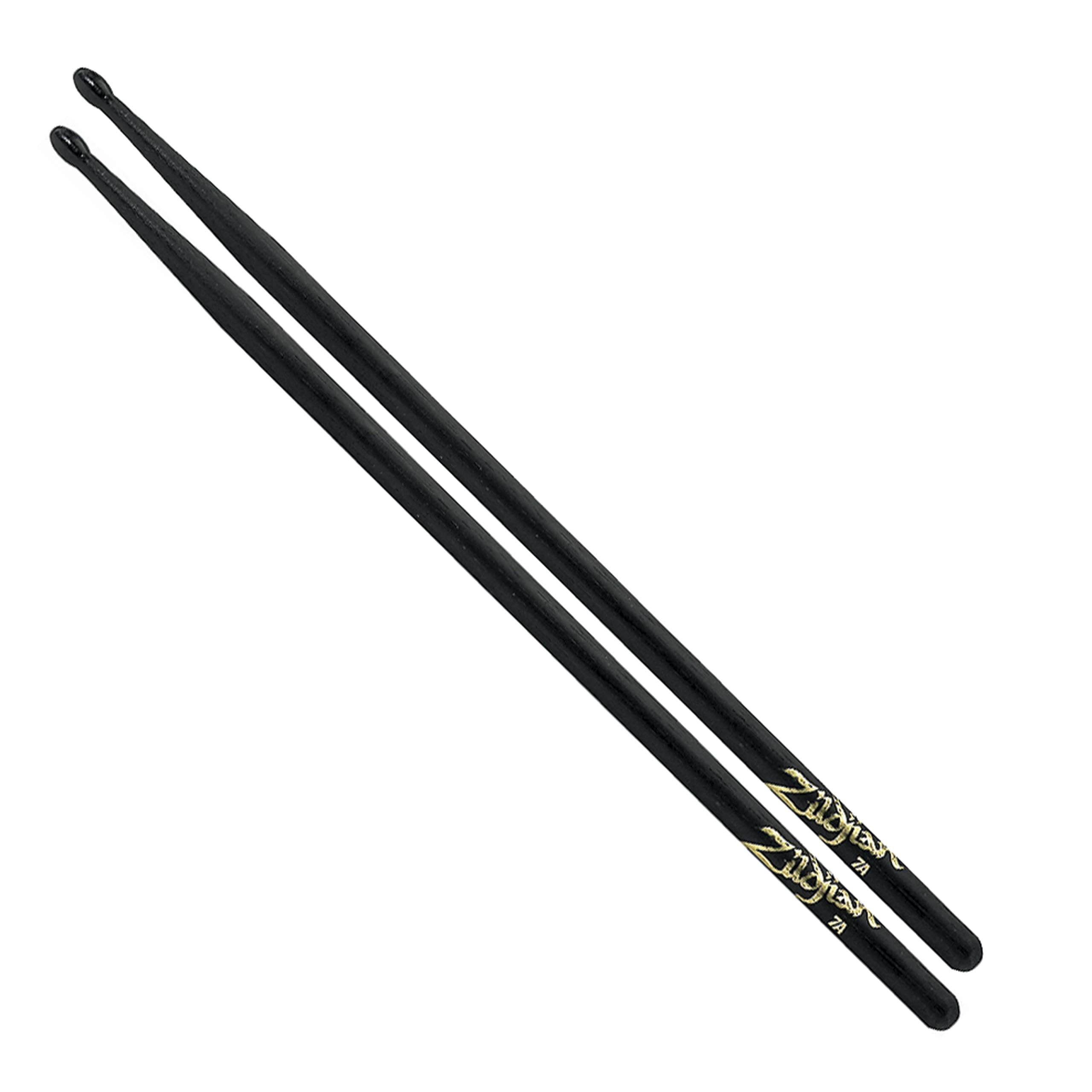Zildjian Z7ANB 7A Hickory Drumsticks - Wood Tip, Black — image 1