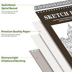 Soucolor 11" x 14" Large Sketchbook, 100 Sheets