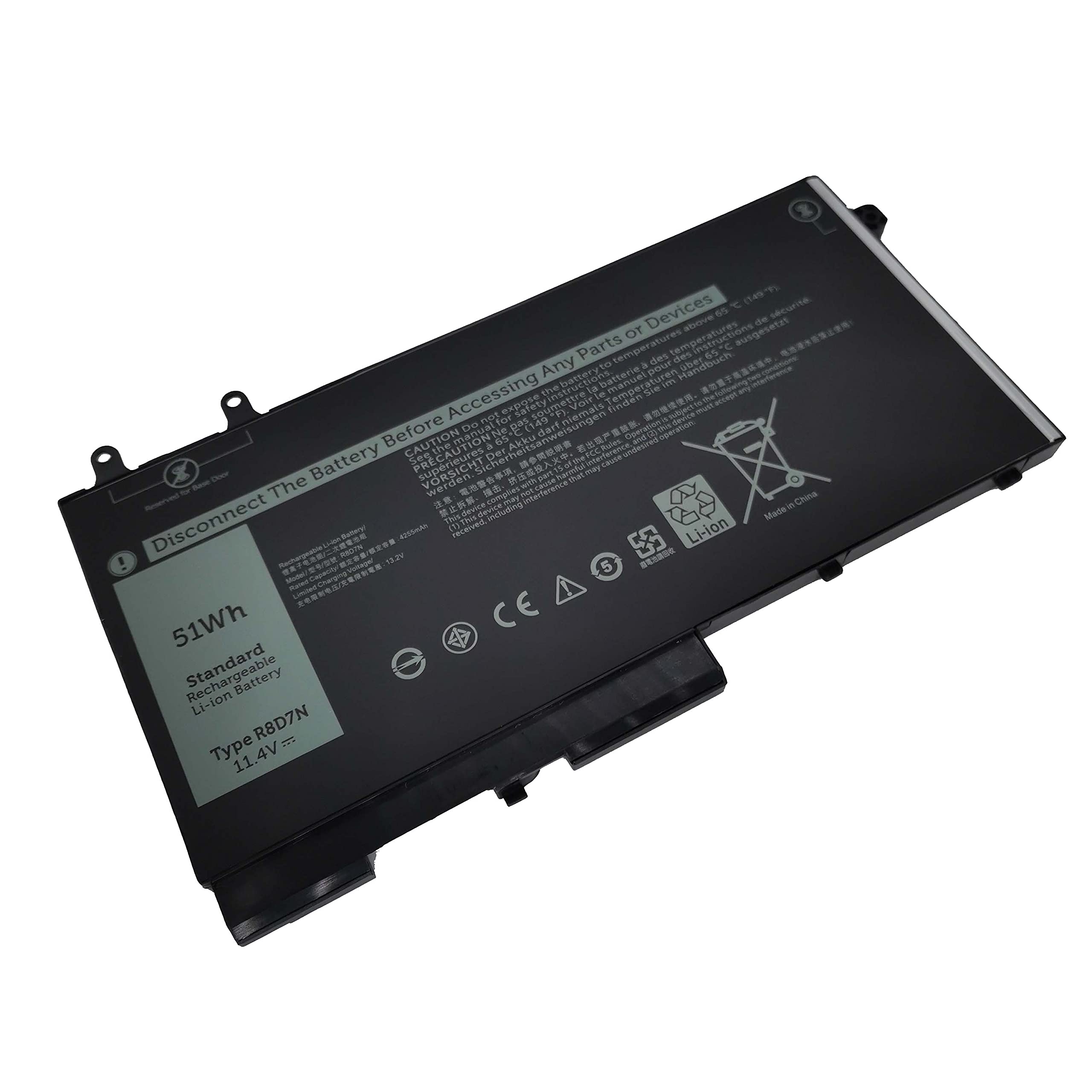 Photo 1 of Fully. R8D7N Replacement Battery Compatible with Dell Precision 3540 M3550 Latitude 5400 5410 5500 5510 7590/7591/7791 2-in-1 Series Notebook H82T6 0C5GV2 0W8GMW 1V1XF 4GVMP - 11.4V 51Wh