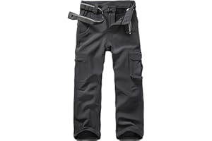 Jessie Kidden Kids Boys Girls Youth Waterproof Windproof Hiking Ski Snow Pants Elastic Waist Warm Insulated Fleece Lined Winter Pants 9020 Dark grey XXL