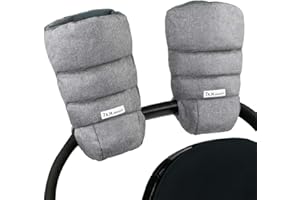 7 A.M. 7AM Enfant Stroller Warmmuffs Gloves - Anti-Freeze Stroller Mittens for Handlebars, Water Repellent Hand Warmer Muff for Cold Weather, Plush Lined Stroller Warmmuffs | Winter Stroller Accessories