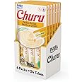 INABA Churu Cat Treats, Grain-Free, Lickable, Squeezable Creamy Purée Cat Treat/Topper with Vitamin E & Taurine, 0.5 Ounces Each Tube, 24 Tubes (4 per Pack), Chicken Recipe
