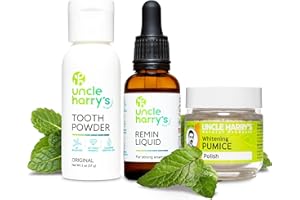 Uncle Harry's Natural Remineralization Kit with Tooth Whitening - 3 Products Strengthen Weak Enamel, Brighten Smile, & Correct Oral Care Issues (1 kit)