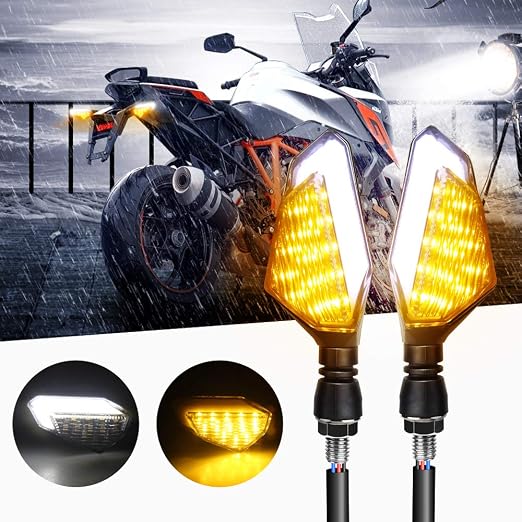 Clignotants LED Moto Evermotor 12V - Effet Course E32 | Boîtier Alu IP67 | Universel Quad/ATV