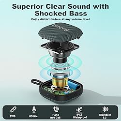 Bobtot Portable Wireless Bluetooth Speaker - IPX7