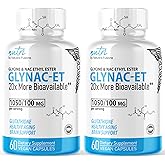 GlyNAC-ET NAC Supplement N-Acetyl Cysteine Ethyl Ester (Pack of 2) - 20x More Bioavailable Than GlyNAC - Glycine & N-acetylcysteine Ethyl Ester Anti Aging Supplement, Boost Glutathione (120 Capsules)