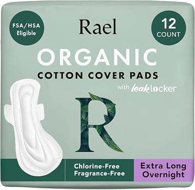Rael Organic Cotton Cover Sanitary Towels Heavy Overnight Extra Long