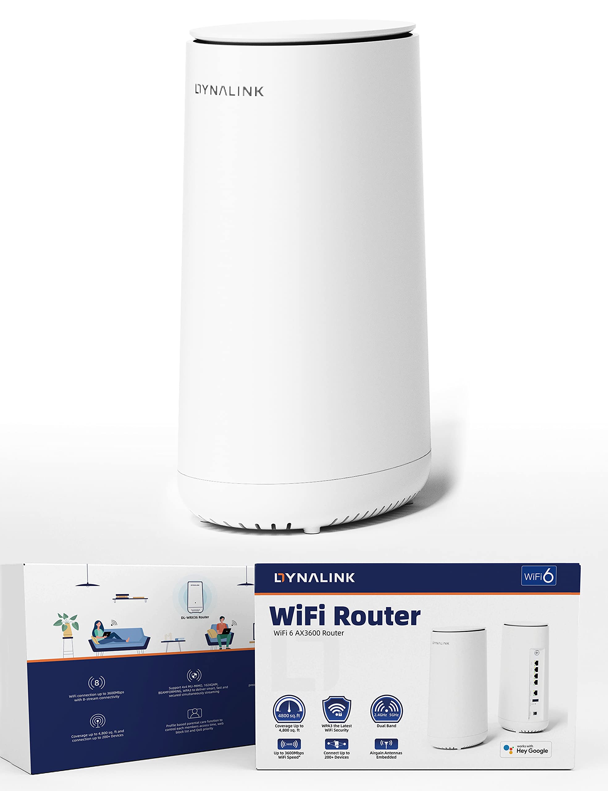 Mua Dynalink WiFi 6 AX3600 Router (DL-WRX36), Dual Band, 8-Stream ...
