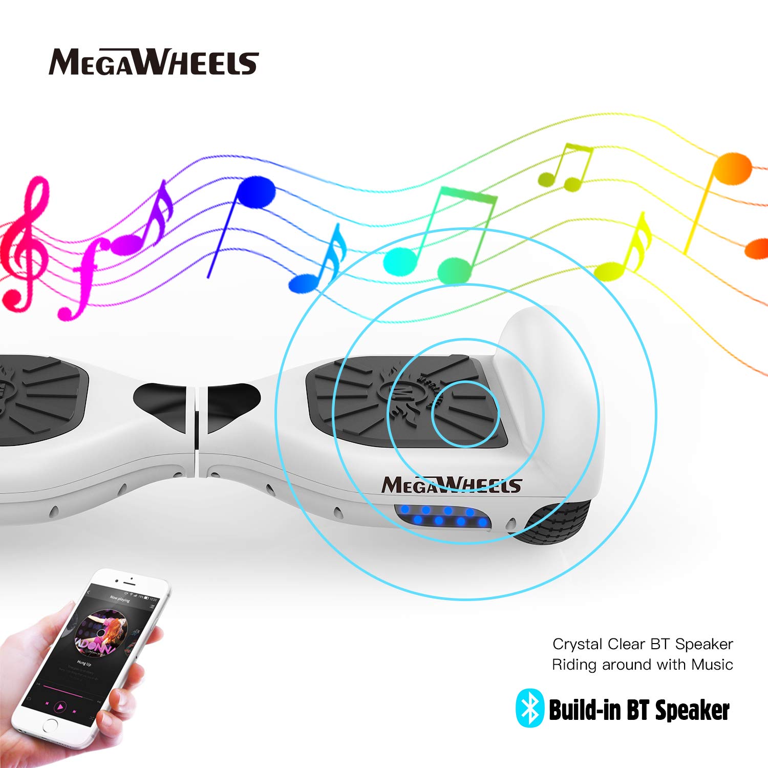 MegaWheels Hoverboard Self Balancing Scooter Hover Board for Kids Adults with UL Certified