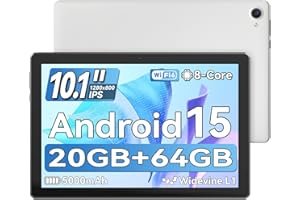 Jeazans Tablet,10.1 Inch Android 15 Tablet with 20GB RAM 64GB ROM 1TB Expansion, Octa-core Processor, HD IPS Touchscreen Dual