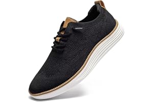 KEEZMZ Mens Casual Dress Sneakers Fashion Walking Mesh Oxfords Shoes Business Work Lightweight Soft Sole