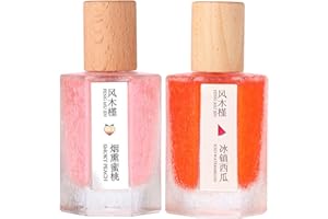 2Pcs 50ml Peach Perfume, Chilled Watermelon & Smoky Peach Long Lasting Refresh Fruit Fragrance for Women and Girls