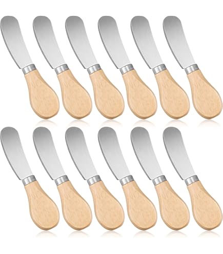 JapanBargain 3793, 10-Pack Bamboo Butter Spreaders Wooden Spreader Knives For
