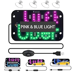 LED Light Sign for Car, Taxi Sign Light Windshield