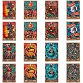 DICOSMETIC 16Pcs 8 Styles Tarot Charm Bulk Acrylic Tarot Card Pendant Rectangular Charms Magic Lucky Amulet Pendants Arcana Divination Pendants Astrology Charm for Jewelry Making, Hole: 1.7mm