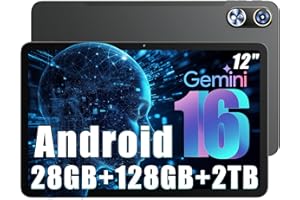 2026 Newest Android 16 Tablet 12 Inch, 28GB(8+20) RAM + 128GB ROM (2TB Expand), T615 Octa-Core, 2K 2000x1200 IPS Display, 16M