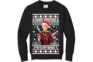 wild custom apparel Merry Christmas Ugly Christmas Kids Youth Girls Boys Crewneck Sweatshirt