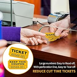L LIKED 8000 Raffle Tickets 2" x 2" Raffle Tickets