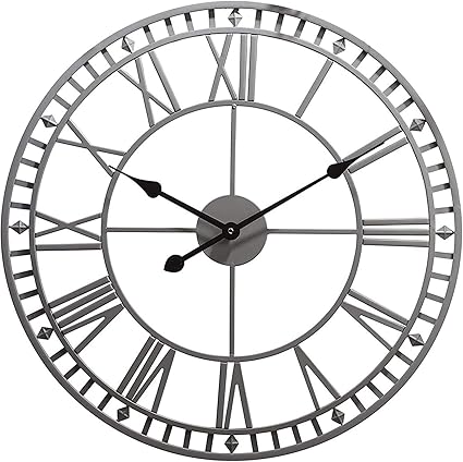 Pillowcase Gartenuhr im Freien Groß wetterfest mit römischen Ziffern