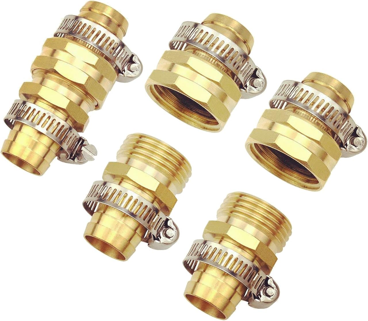 5/8" Garden Hose Repair Mender Male Female Repair Connector with Clamps 3 Sets Amazon.ca Patio