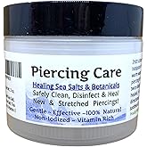 Urban ReLeaf Piercing Care - Healing Sea Salt & Botanical Aftercare - Safely Clean & Heal New & Stretched Piercings - 1 (3 Ounce)