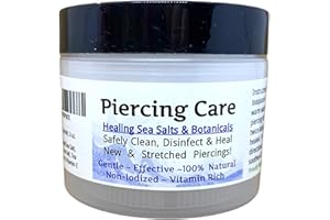 Urban ReLeaf Piercing Care - Healing Sea Salt & Botanical Aftercare - Safely Clean & Heal New & Stretched Piercings - 1 (3 Ounce)